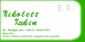 nikolett kukin business card